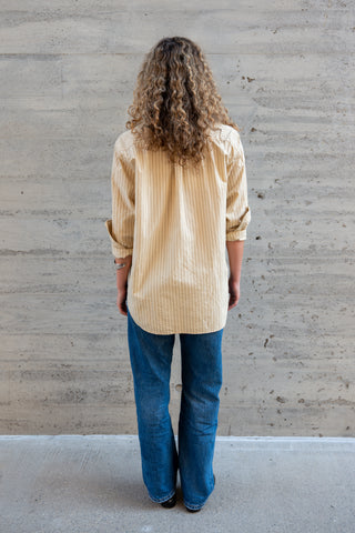 Women's Studio Shirt, Buttercup Navy/White Multi-Stripe