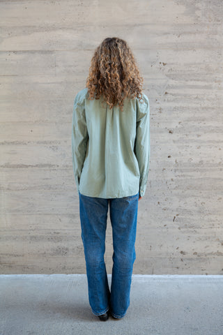 Women's Stand Collar L/S, Eucalyptus