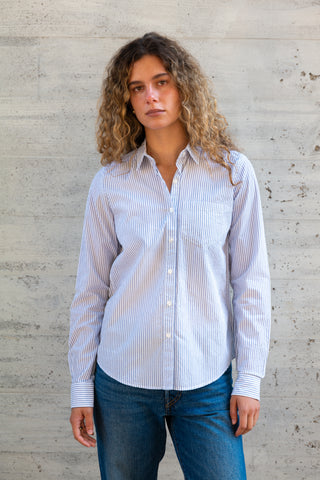 Women's Reverse Seam, Double Blue Stripe