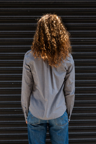 Women's Reverse Seam Shirt, Cornflower Plaid