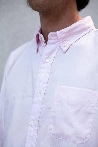 The Collegiate Shirt, Pink Emboss Stripe