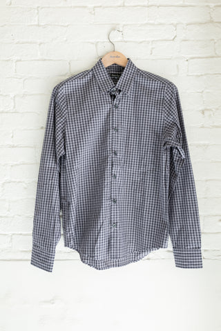 The Reverse Seam Shirt, Black/Grey Plaid
