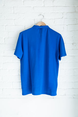 The Cropped Collar Polo, Cobalt