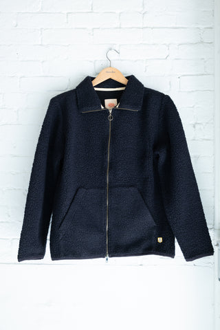 Sherpa Fleece Jacket, Navy