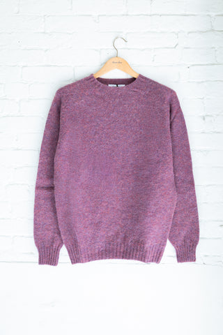 Wool Shaggy Crew Neck Wool Sweater, Calluna