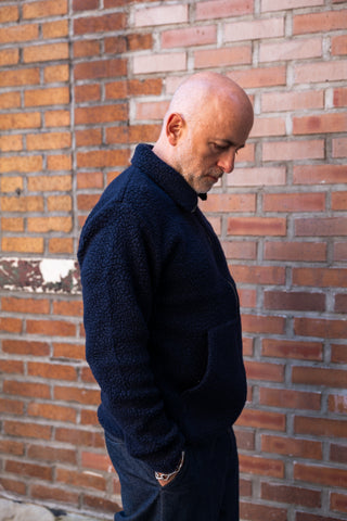 Sherpa Fleece Jacket, Navy