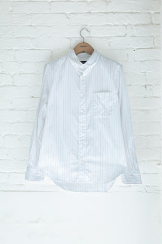 The Collegiate Shirt, White w/RBG Pinstripe