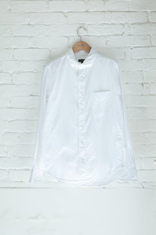 The Collegiate Shirt, White w/Silver Pinstripe