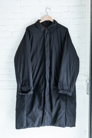Down Bal Collar Coat, Black