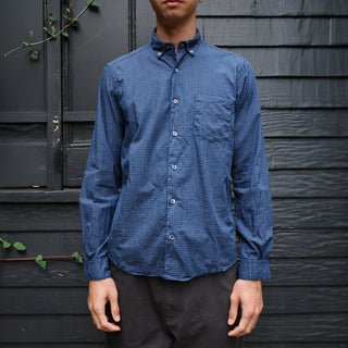 Single Needle Shirt, Blue Tattersall