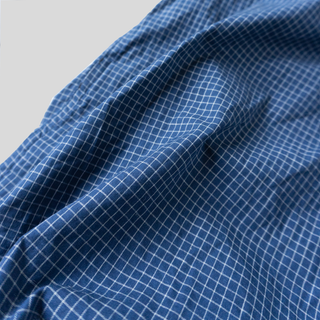 Single Needle Shirt, Blue Tattersall