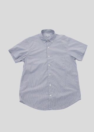 Front flat lay short sleeve single needle shirt tattersall 