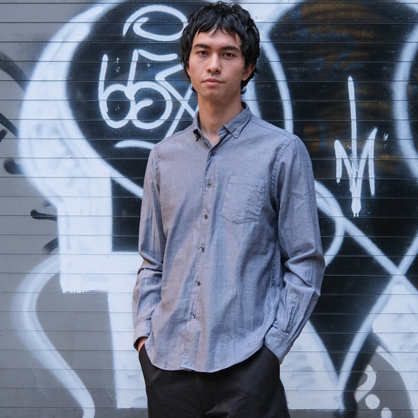 Steven Alan◇STRIPE SINGLE NEEDLE SHIRT-BOLD/長袖シャツ/L/コットン