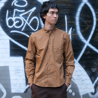 Single Needle Shirt, Safari Tan | Broadcloth