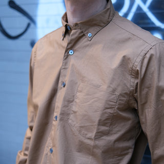 Single Needle Shirt, Safari Tan | Broadcloth