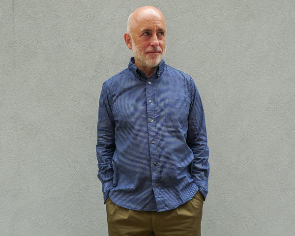 The Collegiate Shirt, Navy Windowpane – Steven Alan