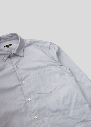 Single Needle Shirt, Grey Crinkle Twill