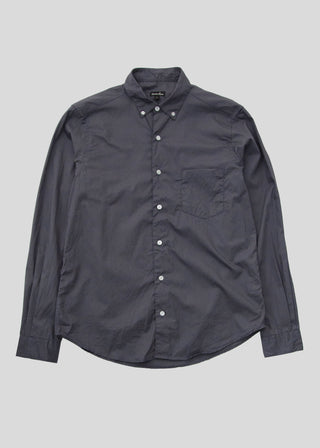 Single Needle Shirt, Broadcloth Dark Grey