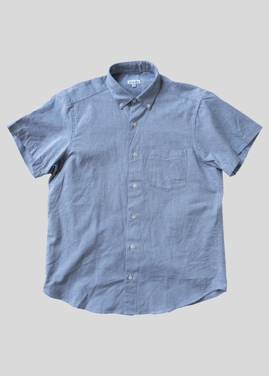 Short sleeve Single Needle Shirt, Glacier Grey