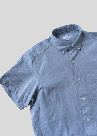 Short Sleeve Single Needle Shirt, Glacier Grey