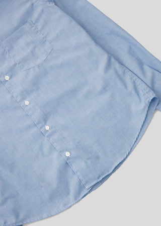 Single Needle Shirt, End on End Light Blue