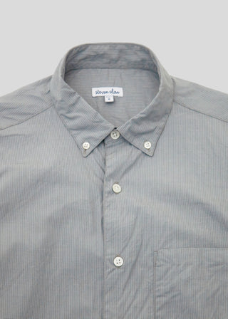 Single Needle Shirt, Stripe Nardo Grey