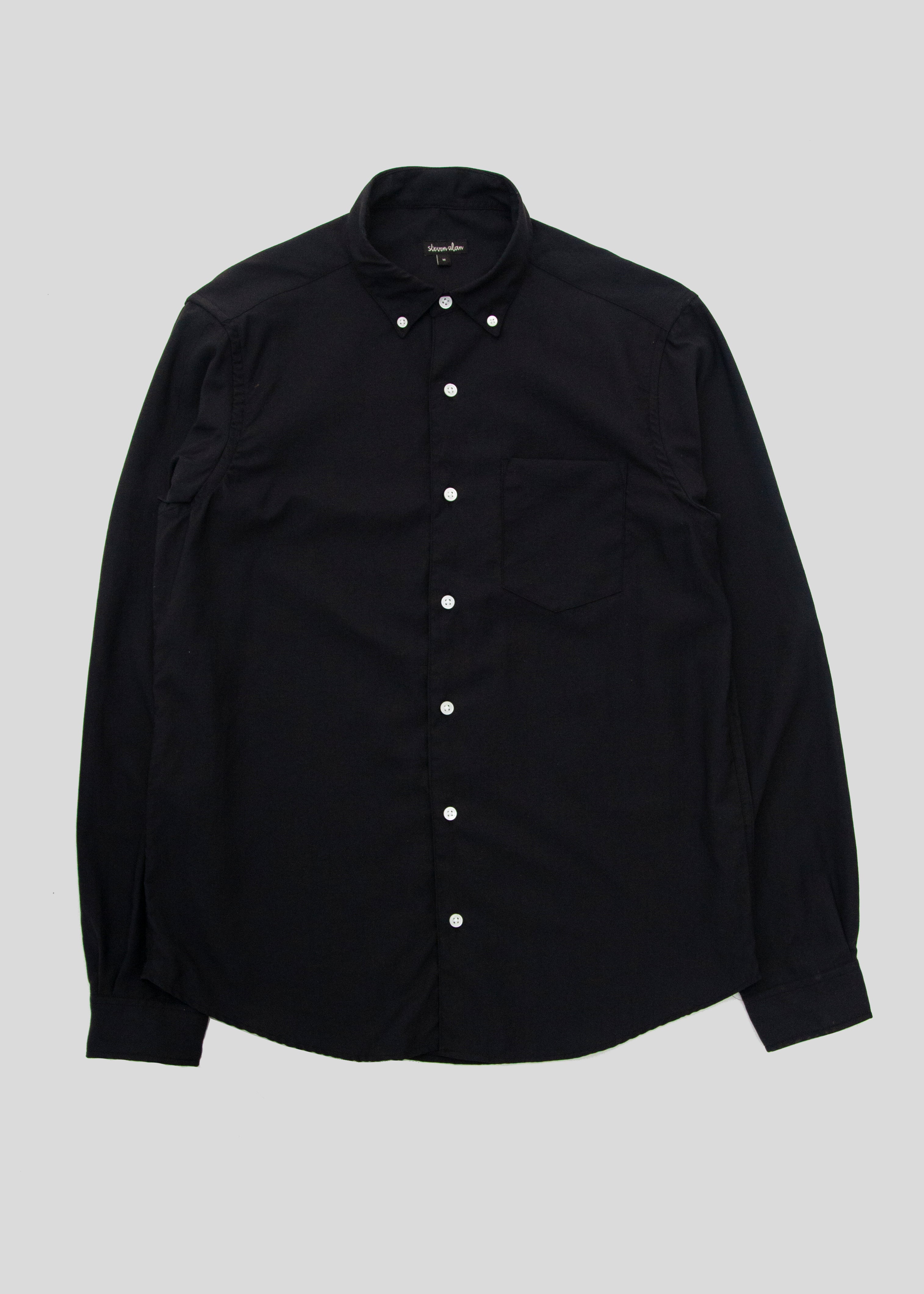 Single Needle Shirt, Black Nylon – Steven Alan