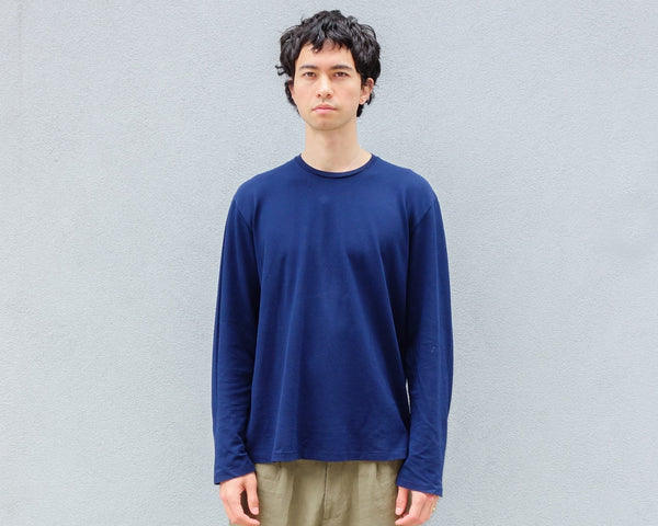 トップス Steven Alan 21SS LONG SLEEVE POLOSHIRT The Pique Long Sleeve, Navy – Steven Alan