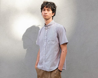 The Collegiate Short Sleeve Shirt, Brown Mini Stripe