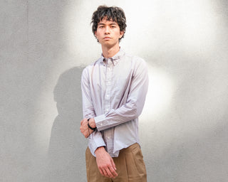 The Collegiate Shirt, Brown Mini Stripe