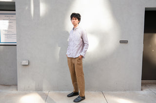 The Collegiate Shirt, Brown Mini Stripe