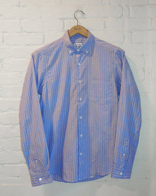 The Single Needle Shirt, Blue/Navy/White Stripe