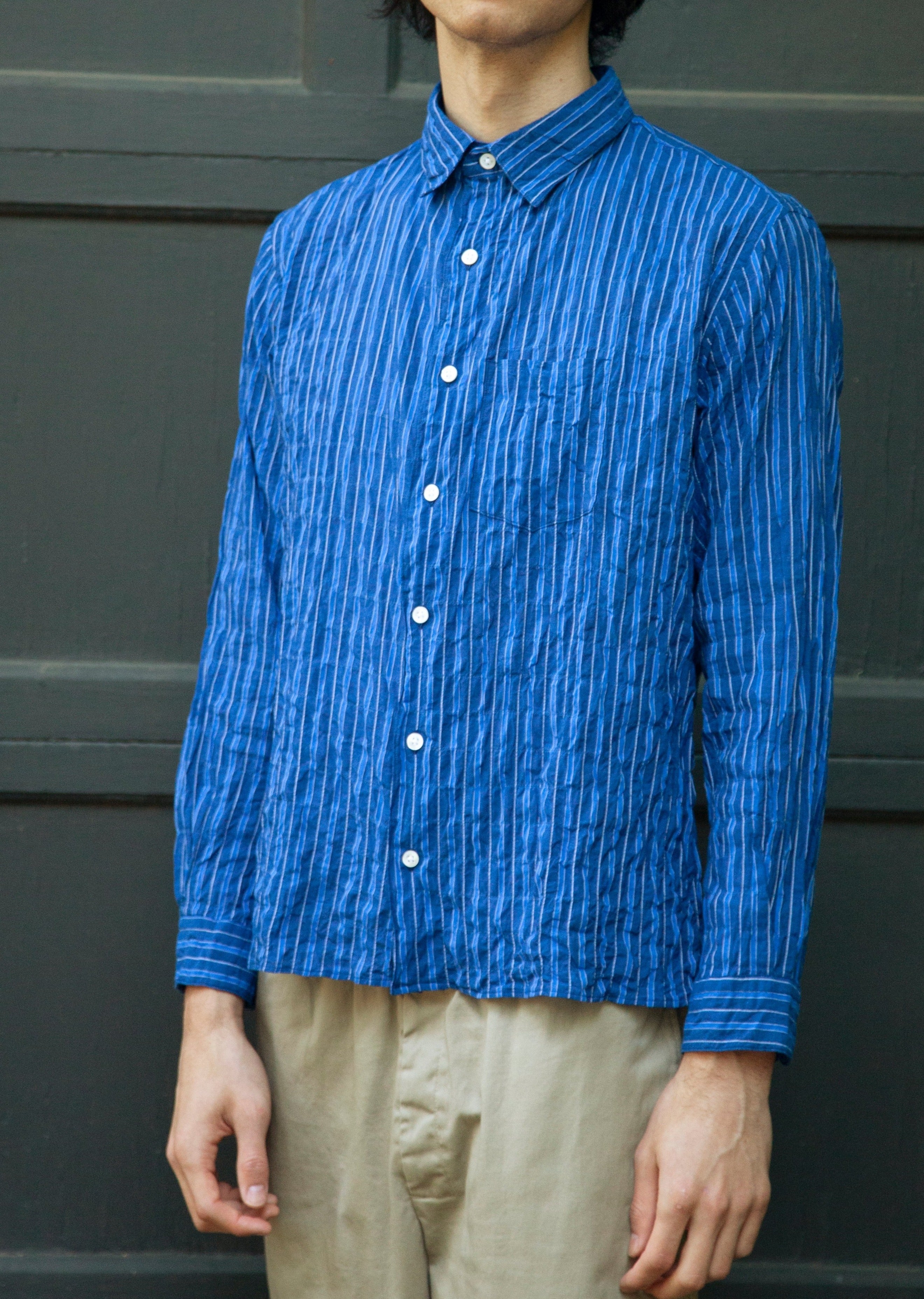 The Notch Shirt, Dark Blue Stripe