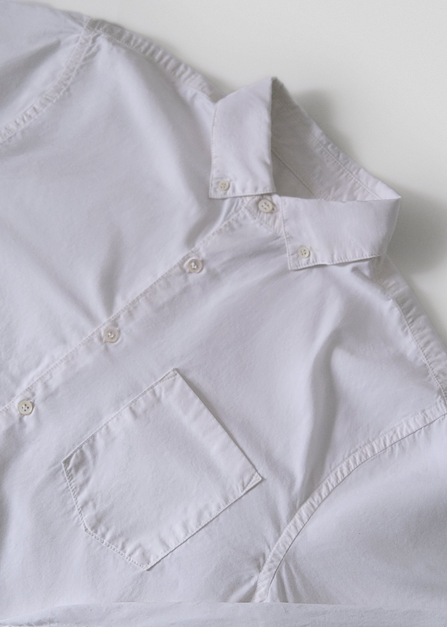 Washed Poplin Shirt, White