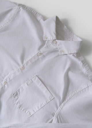 Washed Poplin Shirt, White